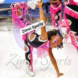 Uniforme de Majorette Sin Mangas Hecho a Mano, Nuevo y Moderno, de Primera Calidad, con Lentejuelas Moradas Brillantes, Traje de Escenario de Zimvi Sports - Product Image 6