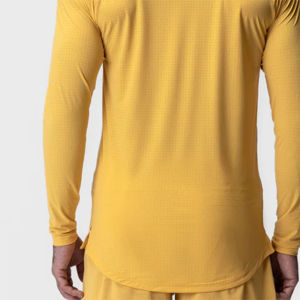 Camiseta deportiva ligera y cómoda de manga larga para hombre, ropa deportiva personalizada transpirable para deportes de gimnasio y ejercicio diario - Product Image 5