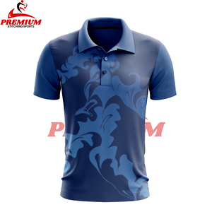 เสื้อโปโลกีฬาแขนสั้นมีกระดุมเสื้อโปโล100% ดีไซน์3D โพลีเอสเตอร์ - Product Image 3