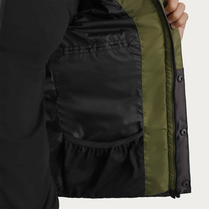 Chaqueta Bomber para Hombre, Ecológica, de Lona, Cortavientos, con Capucha y Cuello Alto, Cierre Frontal con Cremallera, Estilo Casual de Invierno, Servicio OEM - Product Image 5