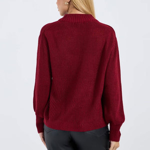 Vente en gros de chandails tricotés de qualité supérieure de couleur unie pour femmes nouvel hiver chandails tricotés de haute qualité pour femmes - Product Image 2