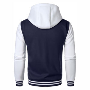Veste d'hiver de haute qualité en cuir PU manches veste universitaire hommes lettre broderie personnalisée CollegeBaseballjacket pour hommes - Product Image 3