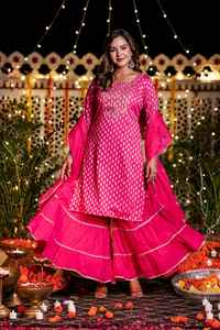 Traje Étnico Tradicional de Moda para Mujer, Conjunto de 3 Piezas de Diseñador, Fabricante Mayorista al Mejor Precio Más Bajo - Product Image 4