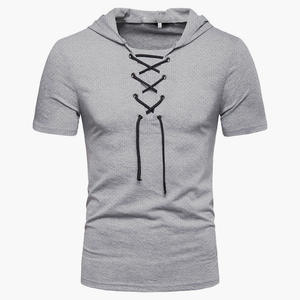T-shirt de sport pour homme à séchage rapide avec logo personnalisé, tricoté, pour la course et la gym, avec logo avant, marque propre - Product Image 2