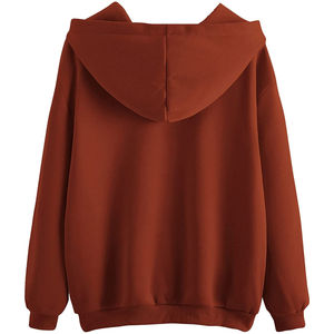 Sweat à capuche pour femme, hiver, 100% coton, léger, doux, décontracté, imprimé par sublimation, logo extensible sur le devant - Product Image 3