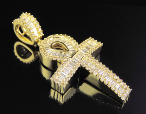 เพชรโมอิสชุบทองจี้ไขว้สำหรับเทศกาลเครื่องประดับสำหรับผู้ชายและผู้หญิงสำหรับทุกโอกาส - Product Image 4