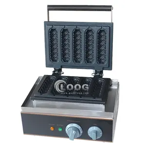 High Quality Electric Pop Corn Tortilla Waffle Maker Machine Commercial Stainless Steel Five Grid Waffle Corn Dog Maker Price