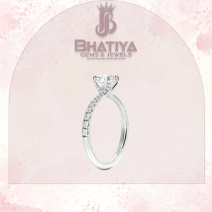 Bague de fiançailles en diamant de taille ronde 1-3 CT Center Lab Grown 10K/14K/18K Bague solitaire certifiée IGI - Product Image 6