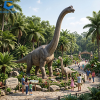 Keluarga Triceratops Animatronik Kustom dengan Adegan Sarang untuk Kebun Binatang, Taman Hutan, dan Jalur Dinosaurus Edukatif