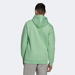 Sweat à capuche pour homme en molleton Essentials Trefoil, coupe classique, poids lourd, 70% coton, 30% polyester recyclé, couleur menthe foncée - Product Image 2