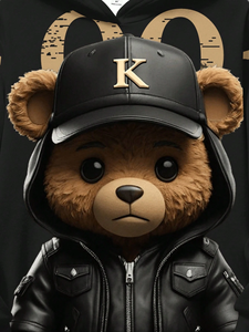 Sudadera con capucha para niña bebé, sudaderas cálidas de felpa de invierno, estampado de lazo encantador, sudaderas con capucha de algodón para niños pequeños - Product Image 2