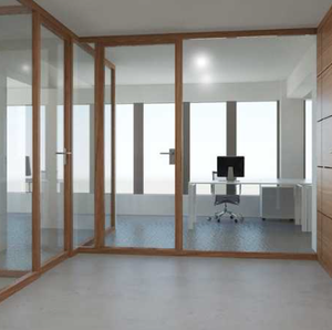 Mamparas de Privacidad de Vidrio con Estructura de Madera - Product Image 1