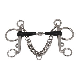Mèche en caoutchouc à bouche articulée Pelham Horse Bit Snaffles - Product Image 1