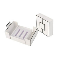 Mini boîte cadeau en papier magnétique rigide pour parfum, faite à la main, en matériaux recyclés, avec finition brillante/mate, gaufrage, revêtement UV, personnalisable