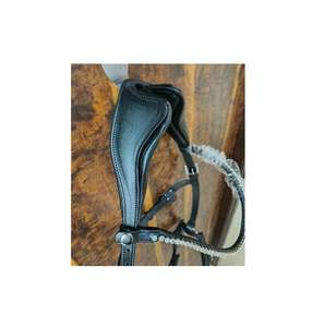 Brida de sillín inglés de caballo con Swarovski Bling Crystal Brow Band Riendas de cuero Crystal Cavesson - Product Image 3