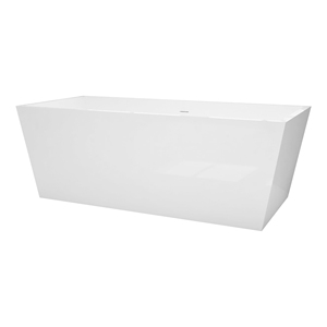 Baignoire autoportante rectangulaire Salvere FW-7714-63, moderne, installation facile, en acrylique, pour appartement - Product Image 5