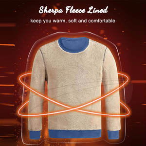 OEM Service Hiver Casual Hommes Sherpa Polaire Sweatshirts Couleur Personnalisée Logo Haute Qualité - Product Image 2
