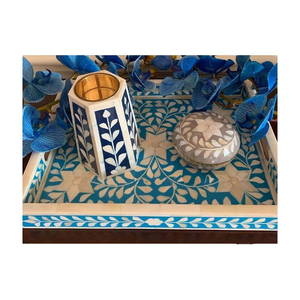 2026 NEW ARRIVAL SELLING BONE INLAY BAKHOOR BURNER SET ACRYLIC BOX TRAY Saniya Handicraft SH-3199 Eco-Friendly Custom <b>Incense</b> - Product Image 3