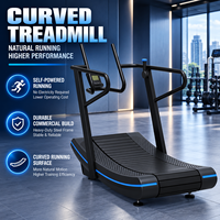Tapis de course manuel BN à intensité élevée et courbé pour salle de sport, studio de fitness fonctionnel et usage commercial