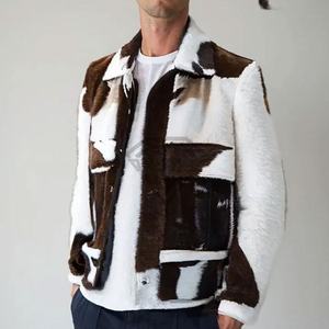 Chaqueta de cuero de pelo de vaca para hombre 2025 vendedor superior abrigo de invierno de cuero Original pesado transpirable ropa de calle de lujo High Street - Product Image 3