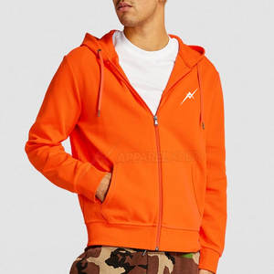 Sudaderas con capucha para hombre de alta calidad Ropa de invierno Cremallera Diseño simple liso Impreso Calentamiento ligero Disponible Color naranja 3XL 6XL - Product Image 2