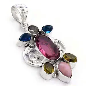 จี้เงินแท้ 925 ประดับพลอยสำหรับผู้หญิง เครื่องประดับดีไซน์โดดเด่น ชุบโรเดียมสีโรสโกลด์ ลายหยดน้ำ สำหรับผู้หญิง - Product Image 2