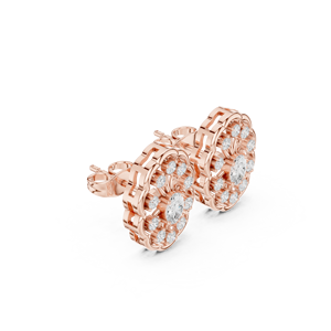 Bijoux Offre Spéciale Boucles d'oreilles de mariée en argent 925 avec zircon cubique en or 14 carats - Product Image 2