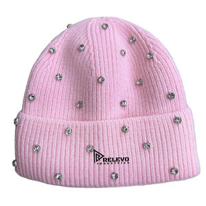 Nuevo Gorro de Punto para Mujer, Gorro de Invierno Suave y Cálido con Adornos de Diamantes para Fiestas, Atuendos Casuales, Regalo, Gorro de Punto con Pedrería Transpirable para Hombre - Product Image 5