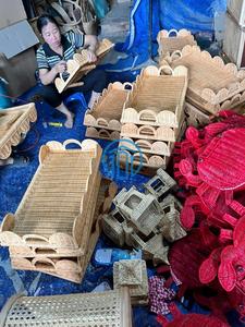 Bandeja de servicio tejida de ratán Natural de alta calidad, cesta de forma ovalada para comida, té, café, decoración del hogar - Product Image 4