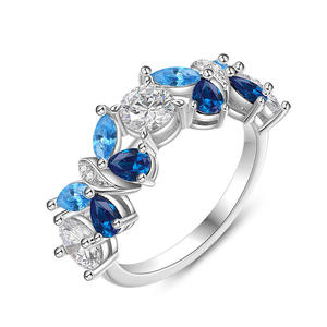 Bague en argent sterling Jeulia Stilly Beauty avec saphir marquise bleu papillon - Product Image 4