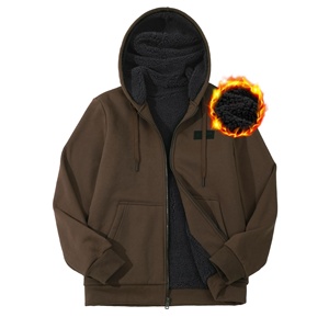 Sweat à capuche zippé personnalisé pour homme, impression numérique, 100% coton, molleton épais, qualité supérieure, prix de gros bas - Product Image 4