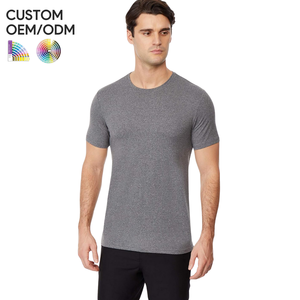 T-shirt tricoté à manches courtes pour homme, décontracté, respirant, écologique, anti-plis, séchage rapide - Prise en charge OEM/ODM pour marques à marque privée - Product Image 1