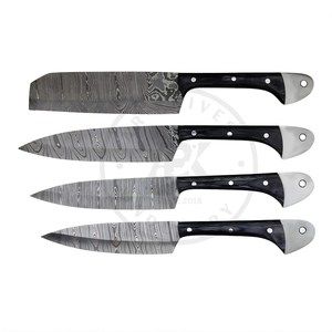 Juego de Cuchillos de Cocina Profesionales Hechos a Mano de Acero de Damasco, Ambidiestros y Ecológicos, de 5 Piezas para Cortar Carne y Verduras - Product Image 6