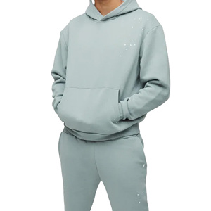 ชุดแทรคสูททรงบ็อกซี่ผ้าฝ้าย 100% ขนาดใหญ่พิเศษ พร้อมฮู้ด ลายพ่นสี ระบายอากาศได้ดี เป็นมิตรกับสิ่งแวดล้อม ชุดสตรีทแวร์สำหรับฤดูหนาว ปี 2026 - Product Image 4