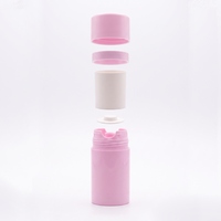 Contenant de bâton de déodorant rose à moule partagé pour fabricant en gros, emballage biodégradable rechargeable en tube de baume torsadé