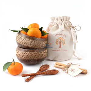 Venta al por mayor tazón de coco de bajo costo vela de soja tazón de coco hecho a mano natural hecho en Vietnam - Product Image 4