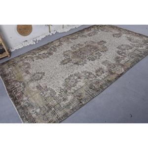 พรมลายตุรกีโบราณคลาสสิกดีไซน์เย็บปะติดปะต่อกันสีเบจและสีเขียวขนแกะ6x10.4ft ด้านหลังพรมทอห้องนั่งเล่นแบนสไตล์โบโฮ - Product Image 2