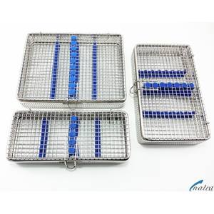 Cassette de instrumento estéril de esterilización Dental para autoclave desmontable de 4 piezas, caja de bandeja de acero inoxidable - Product Image 2