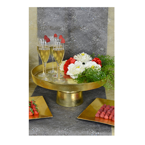 Brass Cake Stand Turntable for Cake Decorating Stand for <b>Birthday</b> Party Cupcake and <b>Sweets</b> Cake Stand - Product Image 1