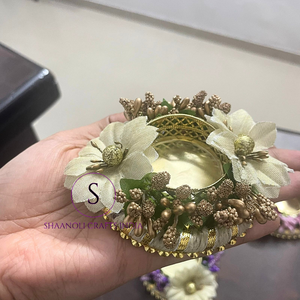 เชิงเทียนใส่น้ำชาดอกไม้ทำด้วยมือสำหรับตกแต่งบ้าน - Product Image 2