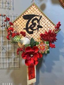 Décoration chaude bambou sangle grille tissé bambou tenture murale prix le moins cher Vintage Style classique - Product Image 2