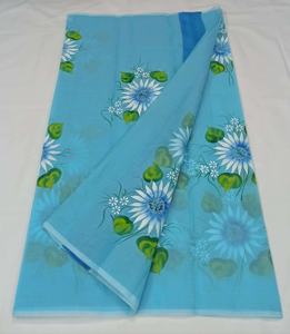 Haute sur demande Floral peint à la main doux Kota Doria Saree avec chemisier en soie d'art pour les femmes usage décontracté Saree d'Inde - Product Image 3