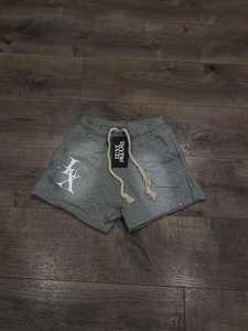 Strass personnalisé sérigraphie Logo poche lavage à l'acide Vintage hommes Shorts sueur coton français Shorts Jogging coton Shorts - Product Image 5