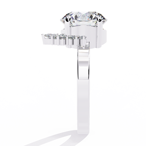 Bague de fiançailles en diamant cultivé en laboratoire 3.57 carats certifiée IGI élégante bague solitaire en or blanc 18 carats en or 14 carats bagues fines de mariée - Product Image 3