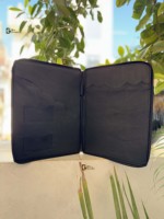 Cartera de documentos florales de cuero genuino personalizada de alta calidad, recién llegado, organizador de archivos de negocios de cuero mecanizado, regalo DEV
