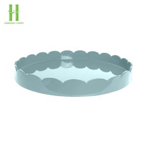 OEM bambou laque luxe peint à la main bohème écologique festonné plateau de service centres de table décoration faits à la main HNH - Product Image 4