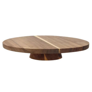 Soporte de pastel de madera redondeado de calidad estándar de color natural para uso de panadería herramienta de pastel hecha a mano soporte para servir magdalenas - Product Image 6