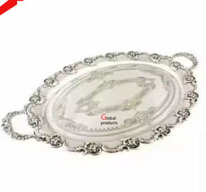Plateau de service en acier inoxydable finition argent, de qualité supérieure, pour hôtel, restaurant et bar - Product Image 5