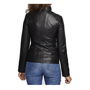 เสื้อแจ็คเก็ตผู้หญิงคุณภาพพรีเมียม หนังแกะผสมผ้าแคนวาส ตัดเย็บแบบควิลท์ ซิปด้านหน้า กันน้ำ ระบายอากาศ กันลม แห้งเร็ว ใส่ได้สองด้าน - Product Image 5