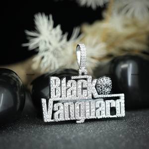 Colgante de Doble Capa con Nombre en Moissanita de Corte Brillante Redondo, Joyería Hip Hop de Lujo Personalizada, Joyería con Letras en Plata 925 con Incrustaciones de Circonitas - Product Image 5